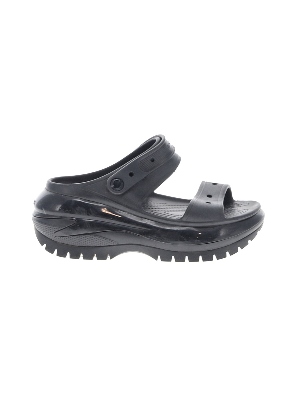 CROCS Women's Black Mega Crush Platform Clog Sandal
